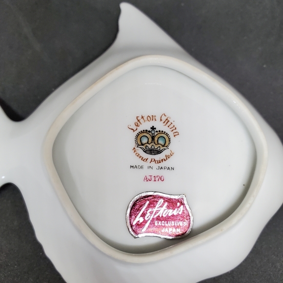 Vintage Lefton Striped Fish Trinket Dish AJ170 - Picture 5 of 9